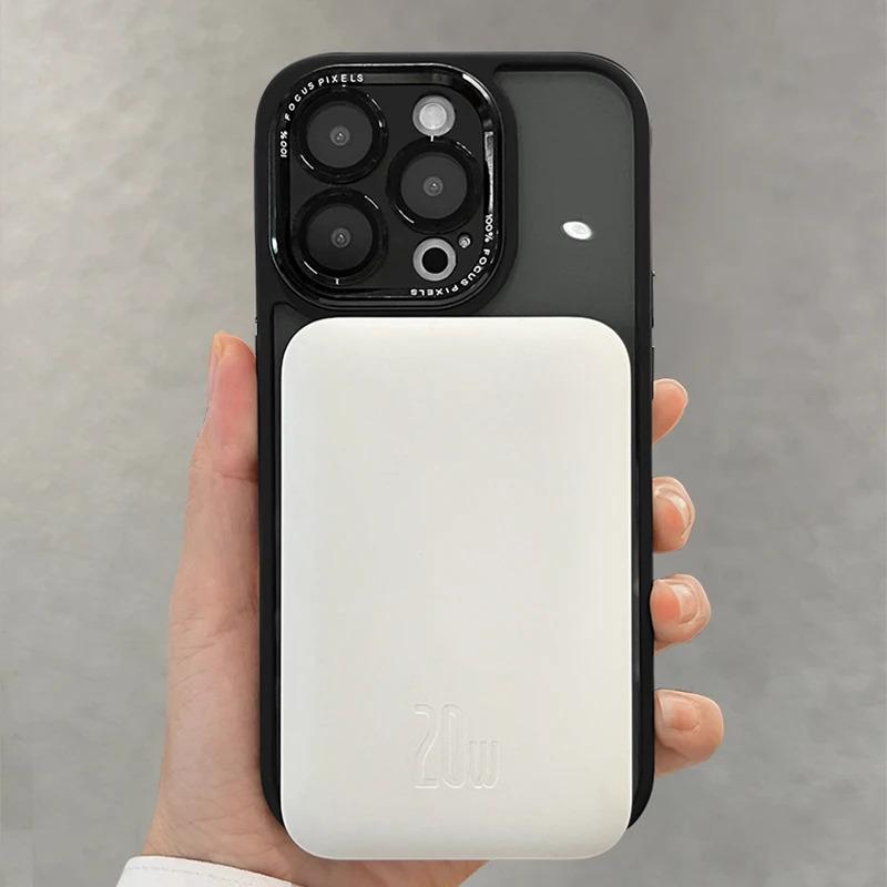 Transparent Metal Camera Bumper Case for iPhone 16 Pro Max 15 16 Plus 17Air 17 11 13 14 15 Pro Max with Magsafe Magnetic Clear Phone Cover Shockproof Protection Screen Protector Casing Smartphone