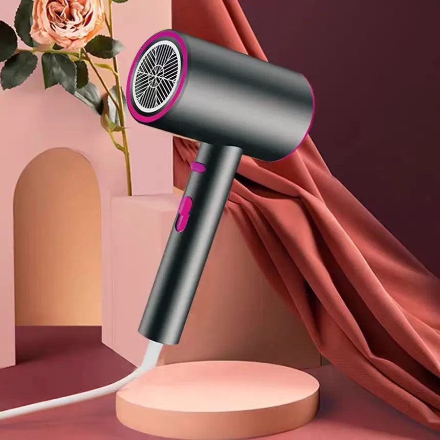 Corded Handheld Hair Dryer with Diffuser, Ionizer & Automatic Temperature Control, Professional High-Power Tool with Styling Comb, Lightweight Quiet for Home & Salons, All Hair Types, Diffuser Hair Dryer