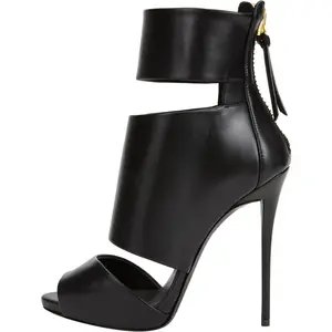 Peep toe Summer boots Stiletto heel back zipper Women's sandals fashion sandals sexy women's shoes for woman ladies ankle boots 43