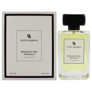 Swiss Arabian Bergamot and Patchouli – Eau de Parfum for Women – Long-Lasting Citrus Floral Scent – A Captivating Blend of Bergamot, Patchouli, and Musk – 3.4 oz