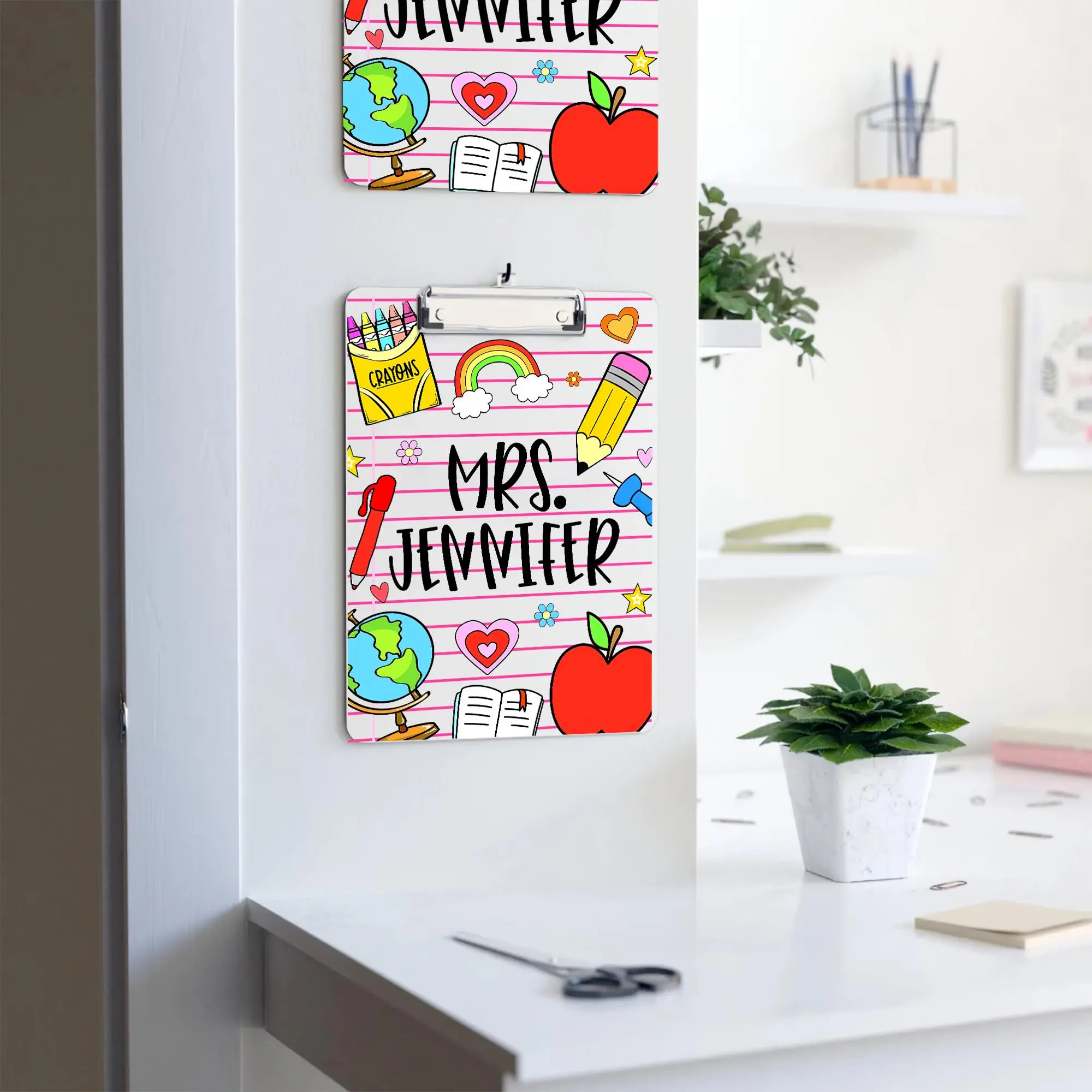 Personalized Teacher Gifts, Custom Acrylic Clipboard With Teacher Name, Back To School Teacher Appreciation Gift, Gift from Student, Teacher Name Gifts