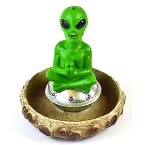 Alien Cone Incense Burner — 5 3/4 Inch Cold Cast Resin