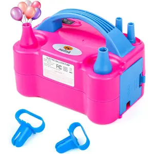 Electric Balloon Pump, Portable Electric Balloon Blower Machine Balloon Air Pump Dual Nozzle 110V 600W Balloon Inflator for Party Decorations