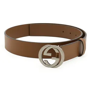 Pre-owned GUCCI Calfskin Small Leather Goods Interlocking G Leather Belt