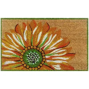 Liora Manne Natura Sunflower Outdoor Mat Yellow18"X30"