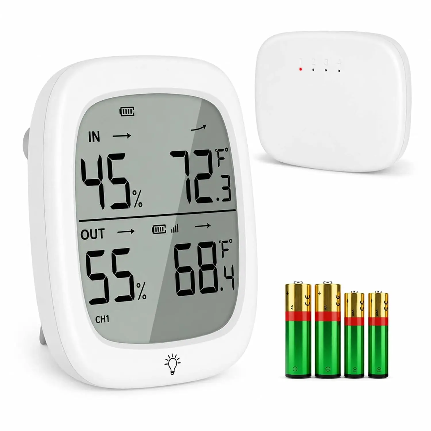 Indoor Outdoor Thermometer Wireless Hygrometer, 330 ft Sensor