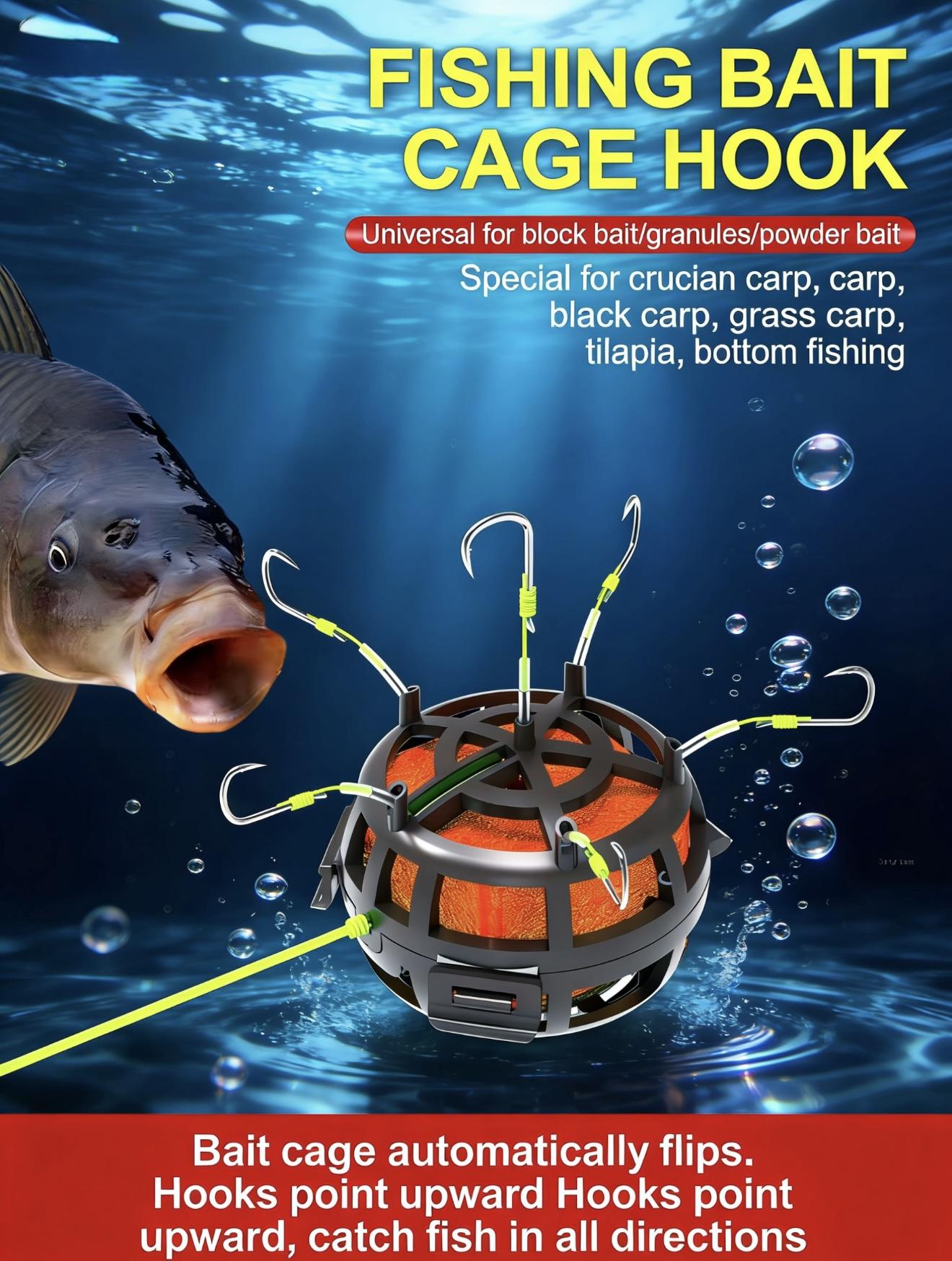 Upside-Down Explosion Hook Rig | Pre-Rigged Cube Bait Cage for Bottom Surf & Rock Fishing