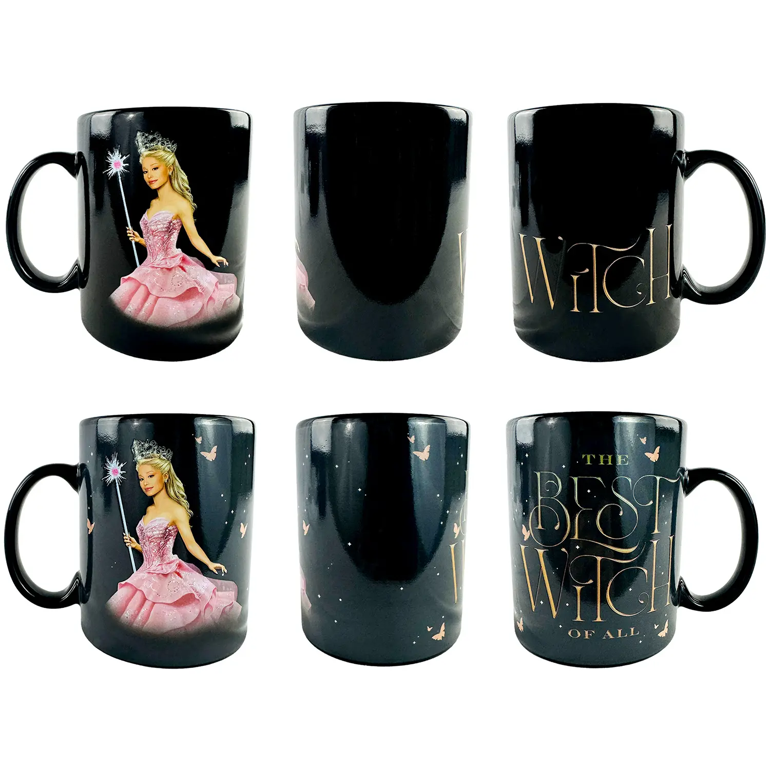 Wicked Glinda The Best Witch Ceramic Color-Changing Mug, 16 oz Heat-Reactive Drinkware for Coffee Time, Hand Wash Only Kitchenware, Drink, Whimsical