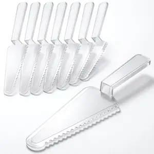 6 Pcs Disposable Plastic Cake Slicer Pie Server for Pizza Pastry Suitable for Kitchen Wedding Buffet