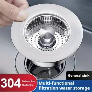 3 in 1 Kitchen Sink Drain Strainer, Stainless Steel PopUp Sink Stopper, Anti-clogging Sink Drain Strainer forKitchen Drain kitchen sink drain strainer