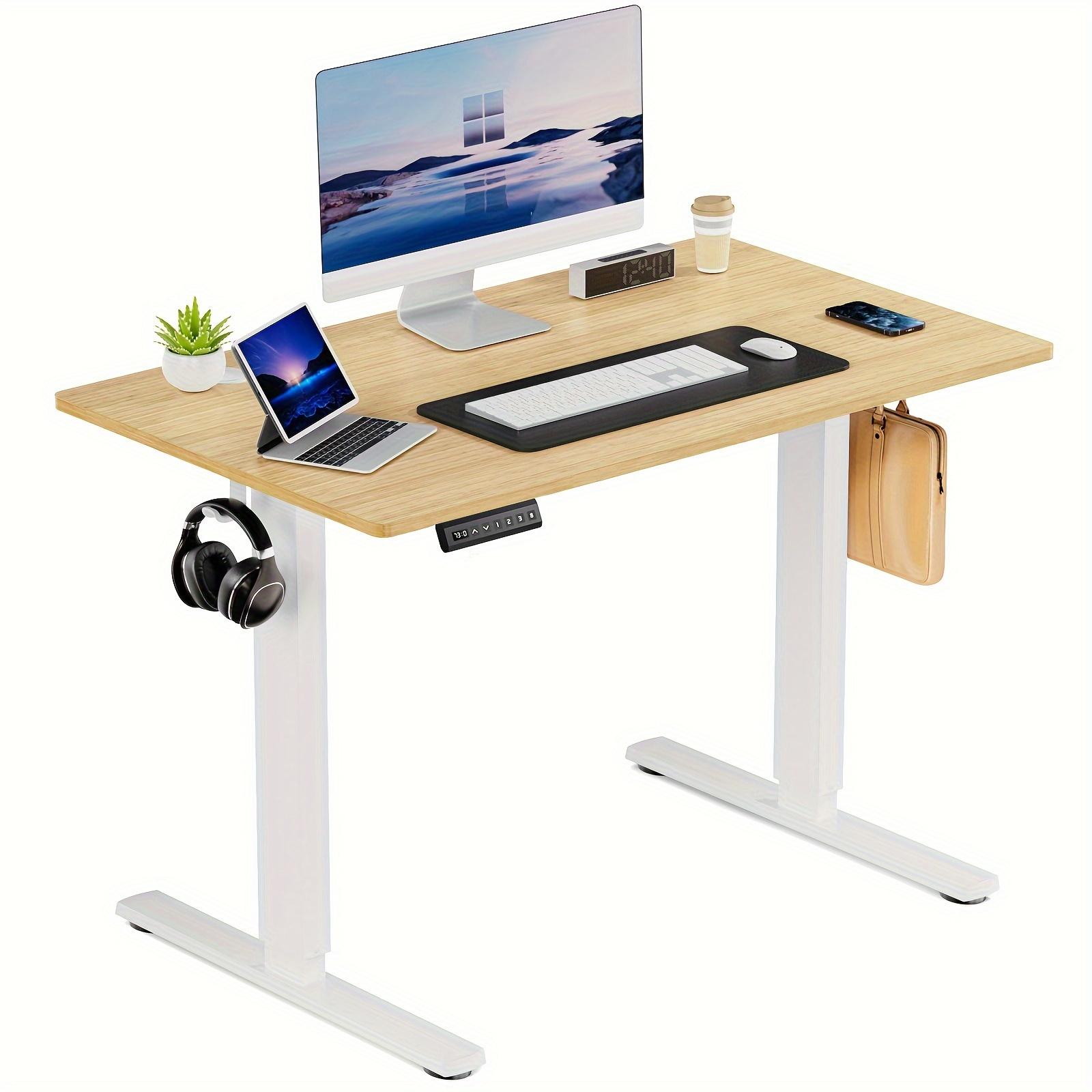Standing Desk, Adjustable Height Electric Sit Stand Up Down Computer Table, Modern Lift Motorized Desktop Workstation, 40x24 Inch Ergonomic Rising Desks for Work Office Home