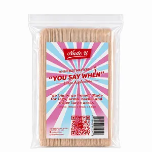 "You Say When" Large Wax Applicator | Face and Body Waxing | 100 Pack | NUDE U