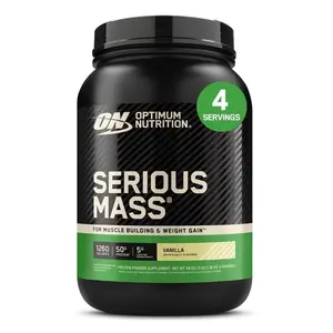 OPTIMUM NUTRITION Serious Mass Protein Powder, Vanilla Flavor, 4 Serving