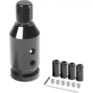 Universal Gear Shift Connector, Aluminum Automatic Shifter Adapter, Non-Threaded Manual Gear For M12x1.25 (Black)