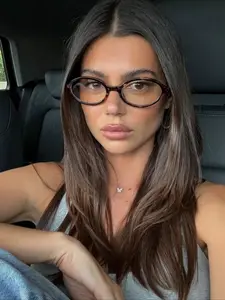 Women's Oval Transparent Eyeglasses Frame, fashion frame eyeglasses, Trendy Casual Frames, Personalized Street Style Snap Button Design, Summer Learning Accessories for Women