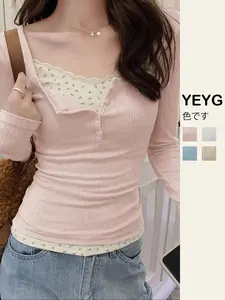 Sweet Slim-Fit Knitted Women's Sweater Dress, Long Sleeve Pullover Top, Casual Style, Spring & Fall Fashion, Cream Color, Knitwear, Womenswear