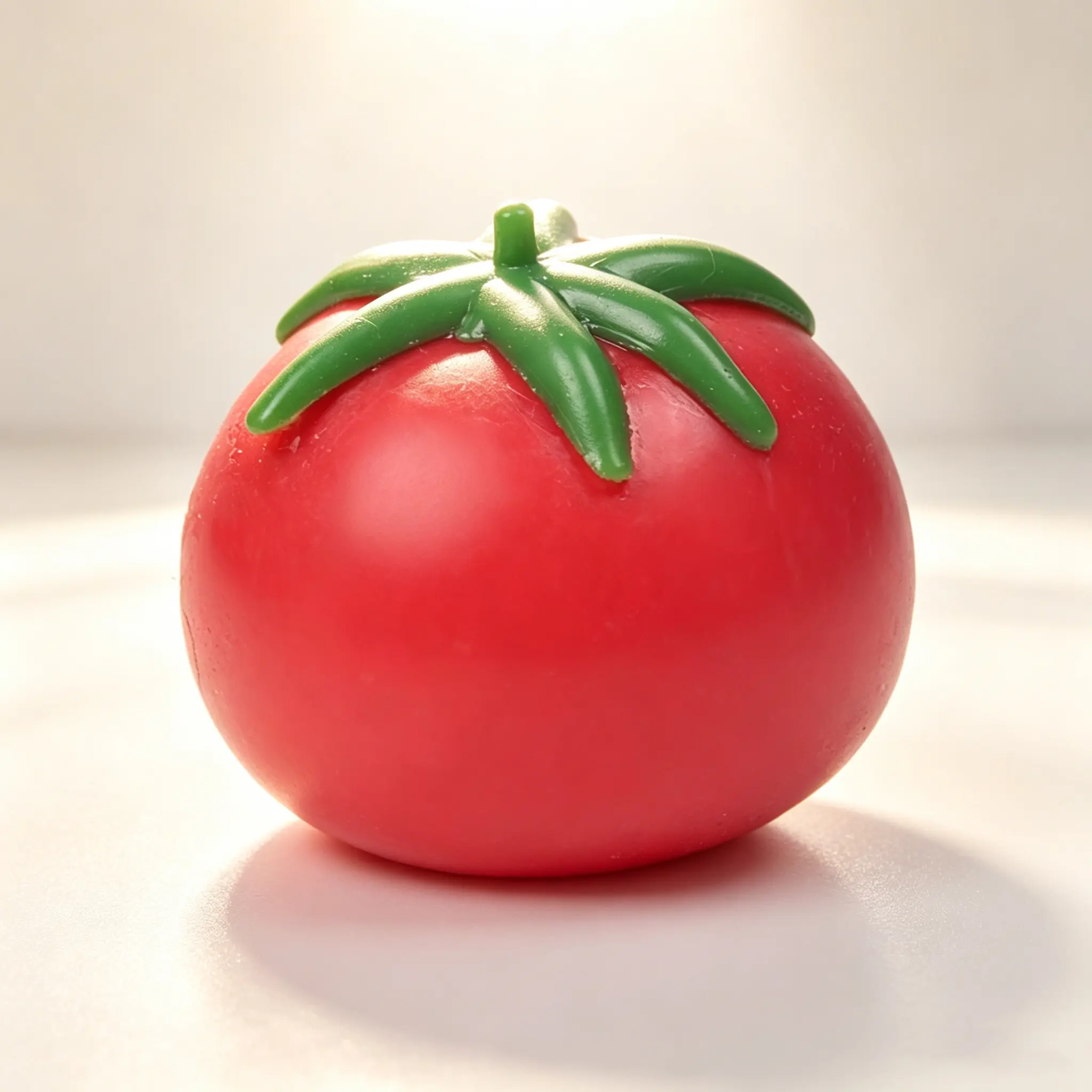 2.36in Realistic Tomato Squishy Toy, Quick Rebound Soft TPR Stretchable Squeeze Toy, Novelty Fruit Shaped Prank Fidget Toy, Stress & Anxiety Relief Desktop Sensory Toy