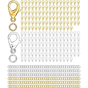 700 count Lobster Claw Clasps and Open Jump Rings Set,  and  Plated Bracelet Necklace Clasp for  Making