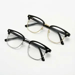 2026 New Blue Light Blocking Semi-rimless Glasses for Men & Women, Fashion Party Eyeglasses, Computer Gaming TV Reading Glasses for Daily Wear, Birthday Gift