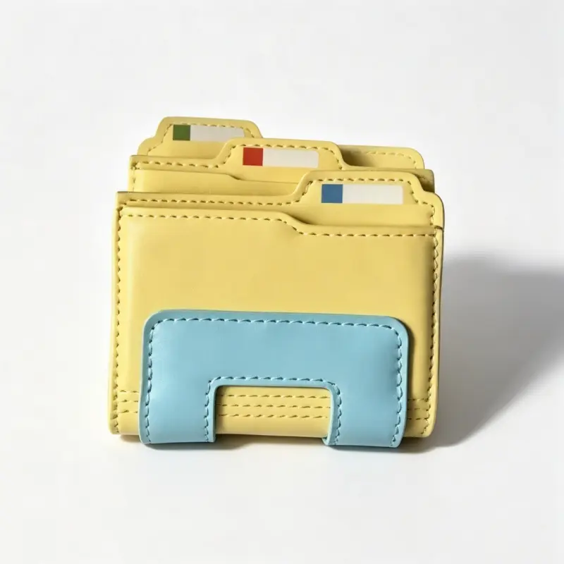 Women's Creative Desktop File Explorer Inspired Computer Folder Icon Wallet - Streamlined Multi-Card Holder, Compact Mini Pouch Purse, Stylized Mini Pouch Women's Wallets, Multi-Card Holder Women's Wallets