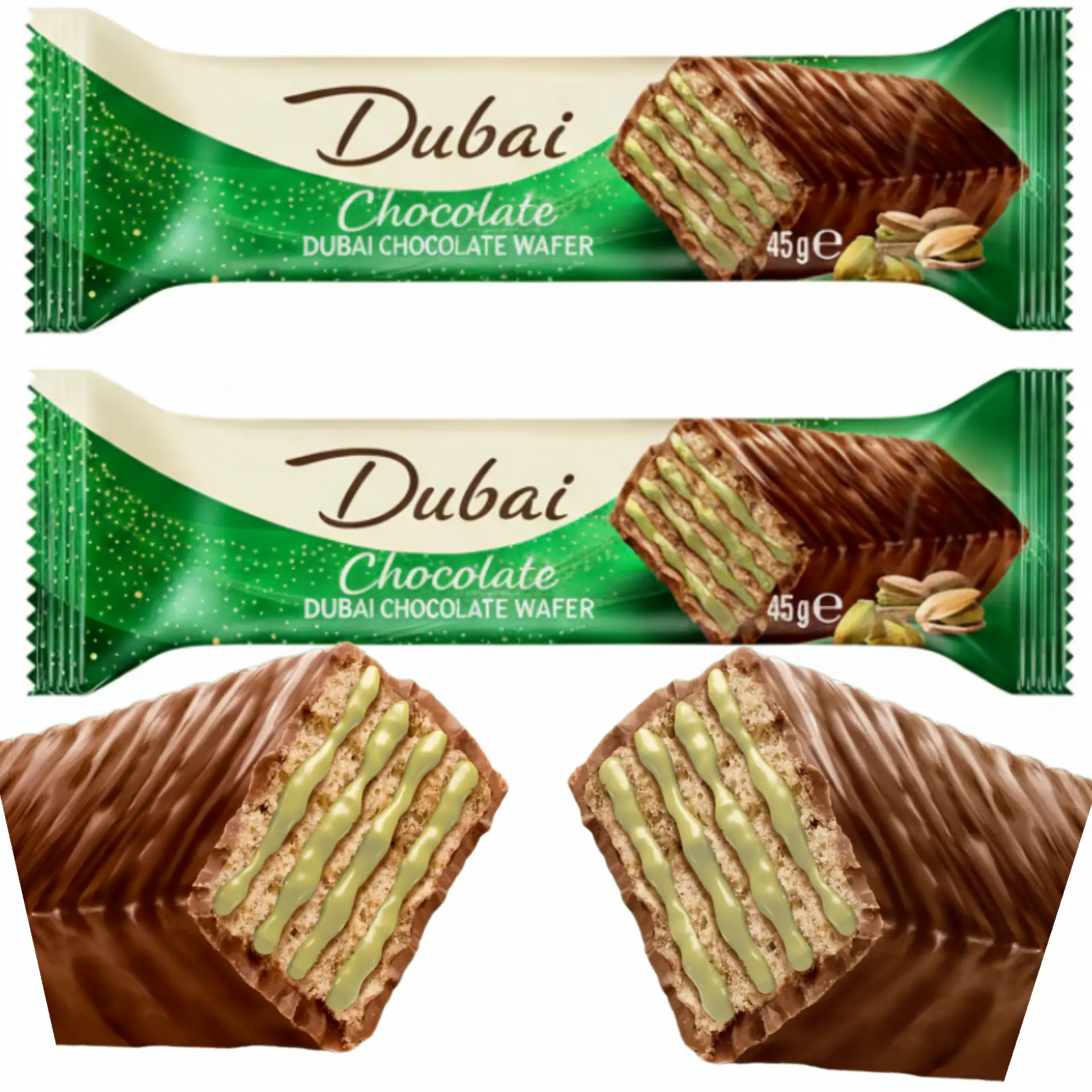 Dubai Chocolate Bar Wafer 2x