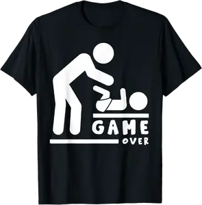 Game Over Funny New Daddy Deliver Baby Shower Father Day T-Shirt - Lydiagarcia Shop 55B09ZLYXDP3