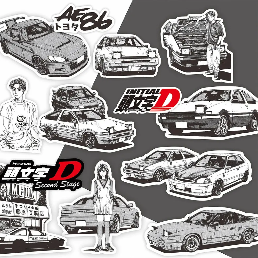 10/30/75Pcs Initial D Manga Stickers