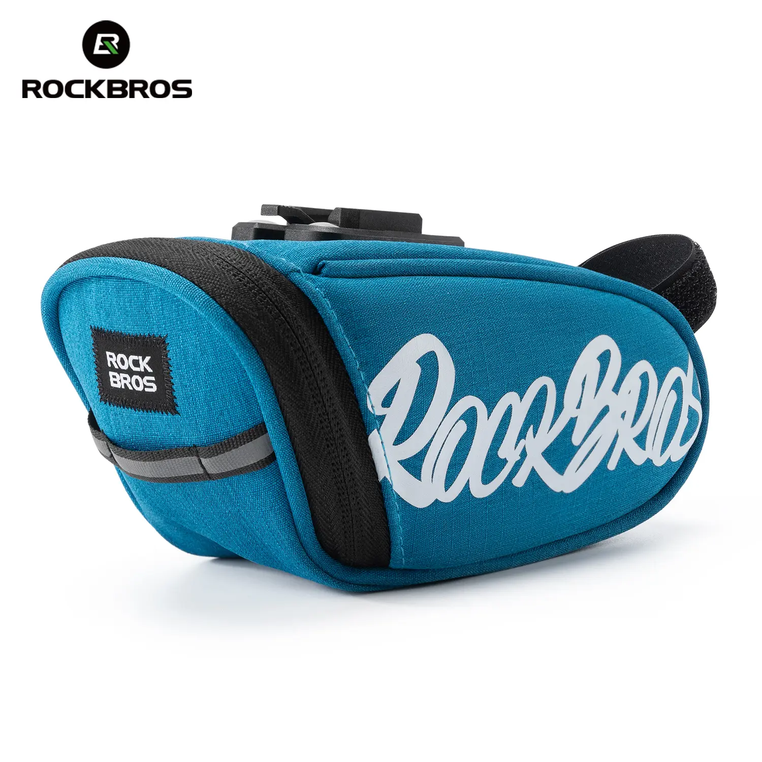 ROCKBROS FlashRide Sketch Cycling Gear Bike Seat Bag, Durable Black Saddle Pouch for Easy Storage, Functional Bike Seat Accessories with Secure Fit & Zipper Closure Keeps Gear Contained, Bike Accessory