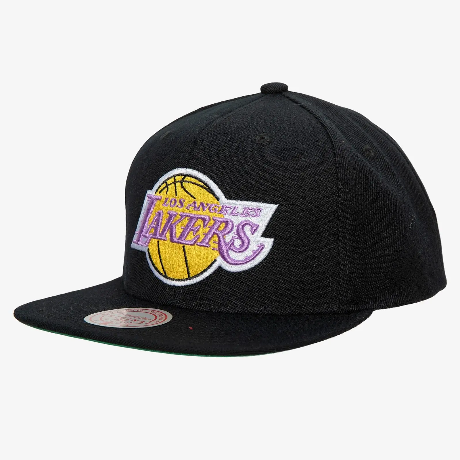 Los Angeles Lakers Black Hardwood Classics Top Spot Snapback Hat NBA Throwback Cap Adjustable Fan Gear Mitchell & Ness