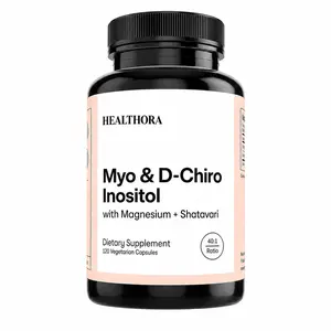 Healthora Myo-Inositol & D-Chiro Inositol Capsules with Magnesium Shatavari for Ovarian Function Hormone Balance Homocysteine Levels Fertility Supplements for Women 40:1 Ratio 120 Vegetarian Capsules 30-Day Supply - Fitness, Healthcare