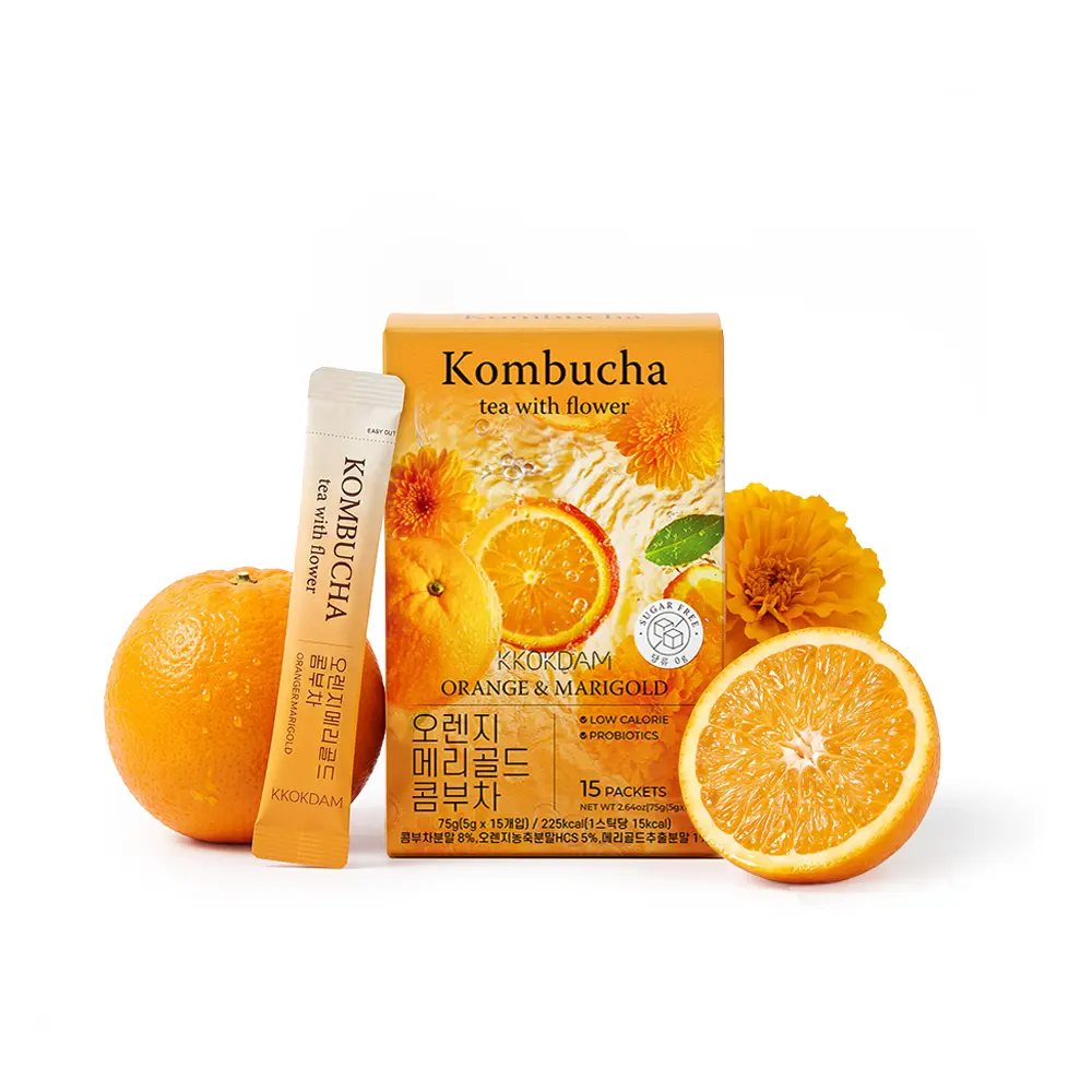 Flower&Fruit Kombucha (15 Packets) Orange&Marigold
