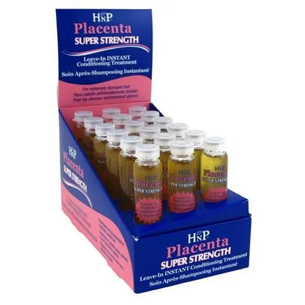 HNP Placenta Super Strength Leave-In Instant Conditioning Treatment for Extremely Damaged Hair 18 x 18mL (5/8 fl oz)