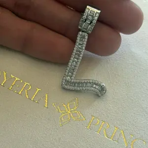 Plata Inicial L Dije Silver Initial L Pendant