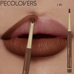 1Pc Fine Lip Liner, Even Texture Lip Pencil, Stereo Lip Shaping, Mild Beauty Tool For All Skin Tones, Milk Tea And Wine Red, Lip Makeup Item