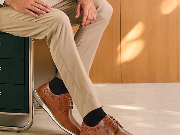 Bruno Marc Men's Wide Fit Casual Dress Sneakers