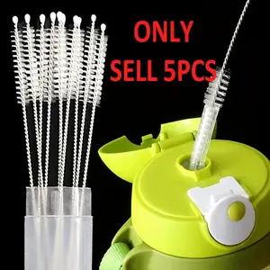 5-pack straw cleaning brushes, pipe cleaning brushes, long-handled straw brushes, suitable for water bottles, crevices, multi-functional kitchen cleaning brushes, cleaning supplies, Easter/Mother’s Day items.