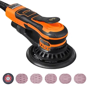 VEVOR Random Orbital Sander 6'' Palm Sander 10000 PRM 10 PCS Sandpapers 6 Speeds