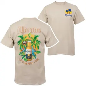 Corona Extra La Vida Mas Fina Bottle T-shirt - 2 Side - Work From Home Wear - Every Size, Every Body - Fashion For All Tastes - Every Color Available - One Style Fits All