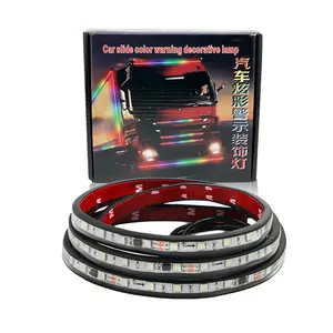 24V truck modification ambient lights, multicolor flowing sequential lights, grille streamer lights, sun visor decorative light strips
