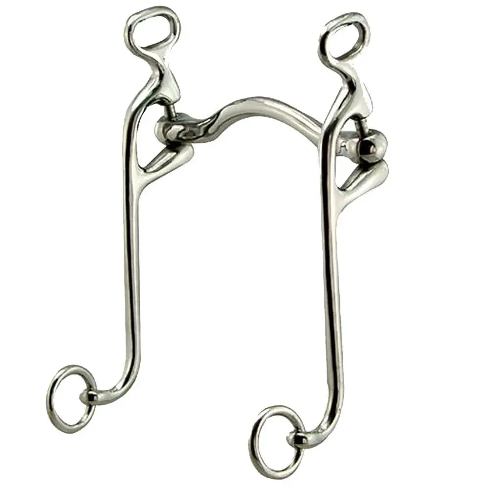 210966 Coronet Stainless Steel Loose Cheek Mild Port Walking Horse Bit - 5 inch