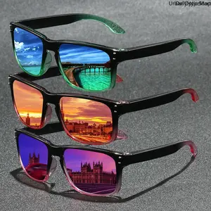 3pcs Set Square Sunglasses UV400 Gradient Mirrored Lens for Daily Travel Protection - Ideal for Outdoor Activities