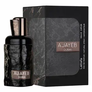 Lattafa AJAEB DUBAI EDP Perfume Spray - 3.4oz(100ml) Alcohol-Based Fragrance That Starts With a Coffee, Pineapple Notes, Men's Single Item Fragrance Suitable for Women