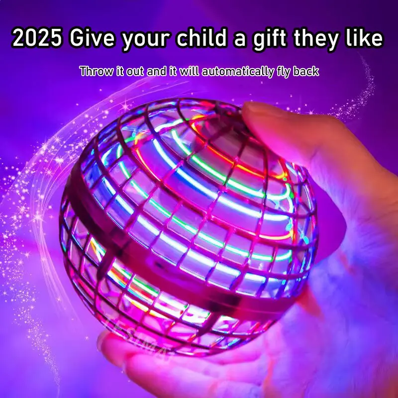 Flying Orb Ball, Interstellar Spinning Space Toy - 2025 Popular Dual Hovering Modes, Dynamic Galaxy Rotating Lighting, Drone-Style Flight Tracks for Outdoor Activities