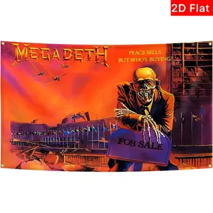 Megadeth Rust in Peace Poster Banner, Funny Musical Art Decoration, Ideal for Home & Office Use, Durable Design