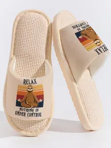 Yoga Sloth "RELAX" Slippers Cloud-Feeling Vintage Laid-back Style Indoor Outdoor Must-Have