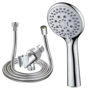 High Pressure Handheld Shower Head Kit, Multi-Function Bathroom Shower Set, ABS Plastic High Flow Rain Shower Head With 59-Inch Hose And Easy-Install Wall Mount Bracket, Suitable For Wall-Mounted Shower, Modern Bathroom, Outdoor Shower