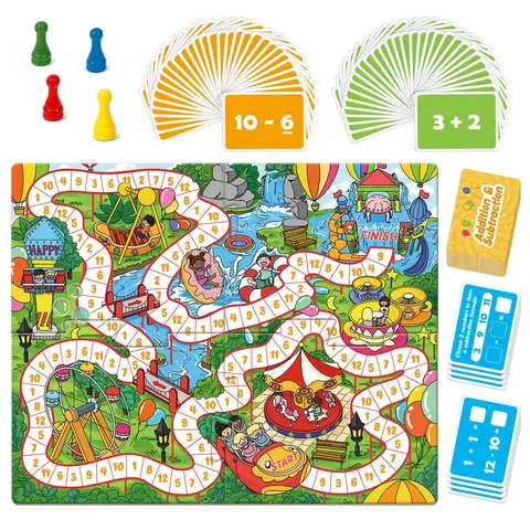 Addition & Subtraction Math Game for Kids,Interactive Maths Toys,Tabletop Games, Educational Learning Board Game for  Ages 5-8, Aid to Enhance Math Skill in Early Elementary, Back to School Haul