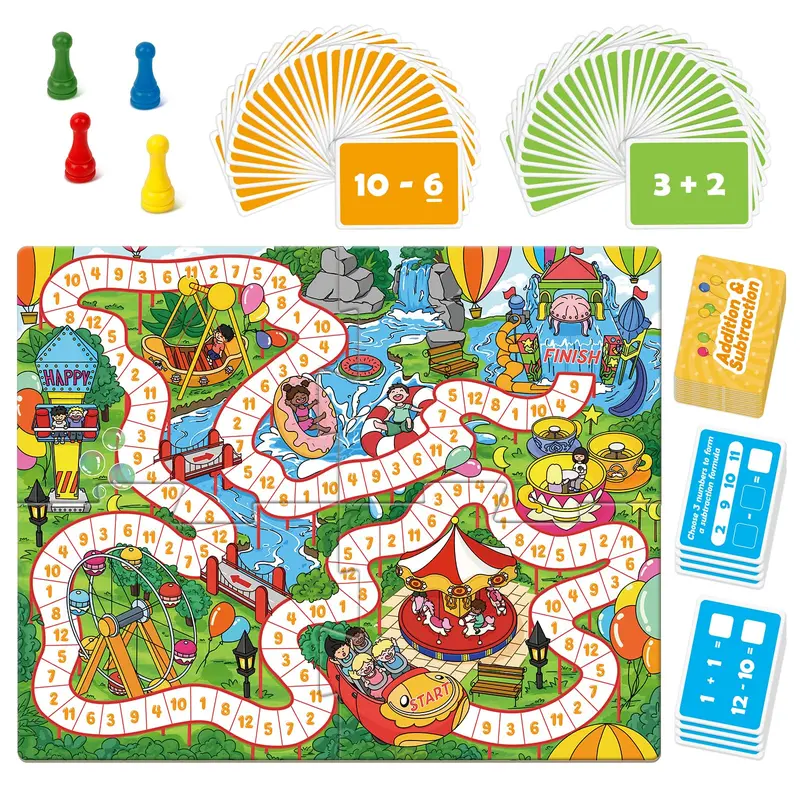 Addition & Subtraction Math Game for Kids,Interactive Maths Toys,Tabletop Games, Educational Learning Board Game for Ages 5-8, Aid to Enhance Math Skill in Early Elementary, Back to School Haul
