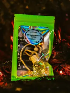 Wicked Waxes Sugar Cookie Curse Car Diffuser 8mL Glass Bottle with Wooden Lid Phthalate-Free Gourmand Scent for Cozy Aesthetics