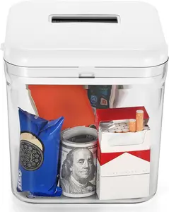 Timed Lock Box, Phone Lock Box with Timer, Time Locking Container, 6.5''x 6.5''x6.5'', Timed Lock Safe for Cell Phones, Snacks and Tempting Items